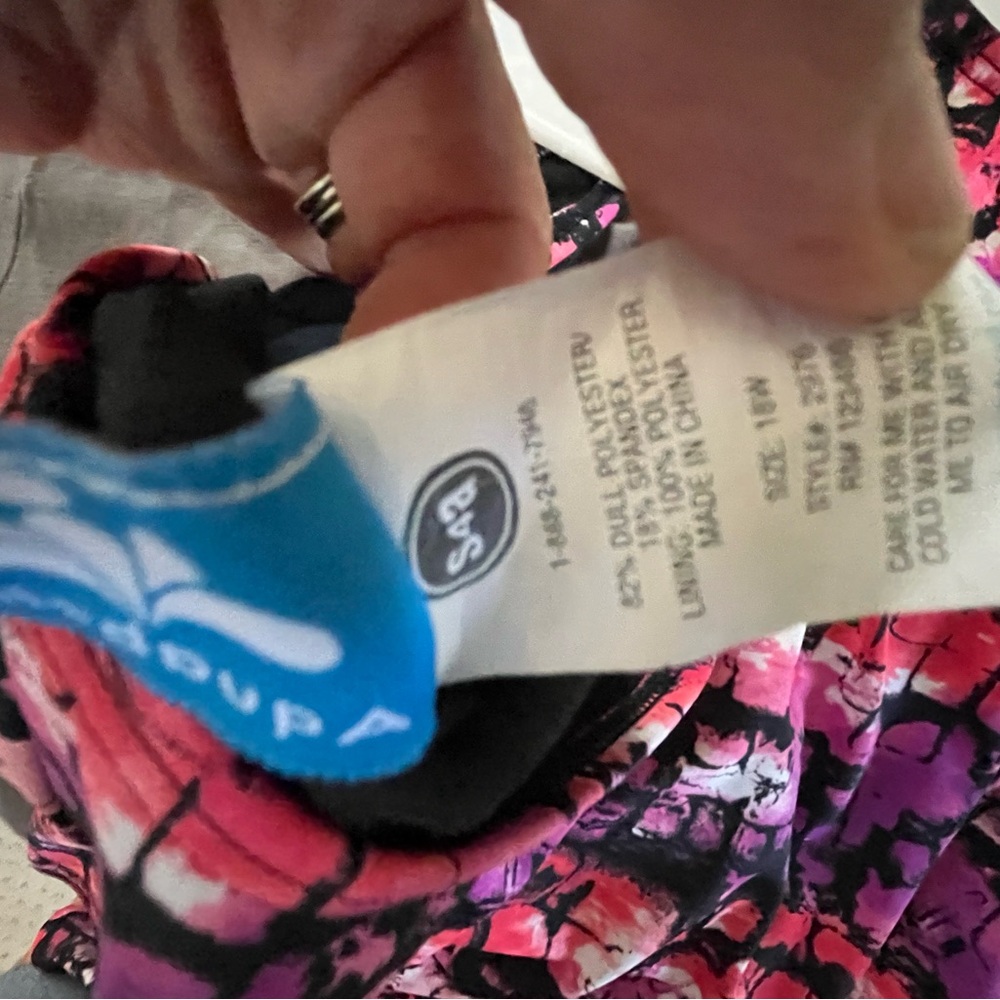 Aqua Belle T back tankini swim suit top size 16 - Picture 5 of 6
